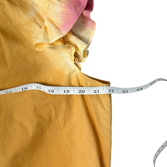 Sea New York Zelda Top Women’s Size 6 Colorful Dip Dye Flutter Sleeves Cotton - Picture 12 of 14